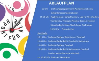 Zeitplan für 7. Inklusives Sportfest fertig