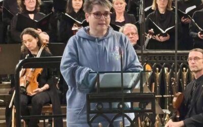 Wir beim Friedensgebet in der Nikolaikirche