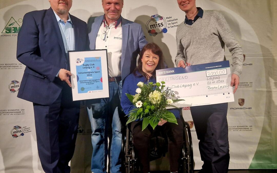 Wir haben den Inklusionspreis Sport 2023 für sächsische Vereine gewonnen!